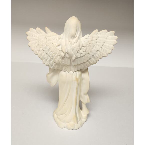 Bisque Ceramic Figurines Angels with Horn Ready To Paint Christmas, Holiday Deco - Picture 5 of 16